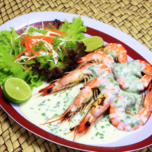 Nationalgericht Tuvalu: Gegrillte Garnelen In Kokossauce (Rezept)